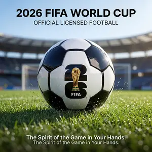 2026 FIFA World Cup Official Licensed Soccer Ball, Premium Match Football, Durable PU Surface, Classic Black & White Design, Training & Game Ball for Kids Teens Adults, FIFA Fan Gift & Sports Collection