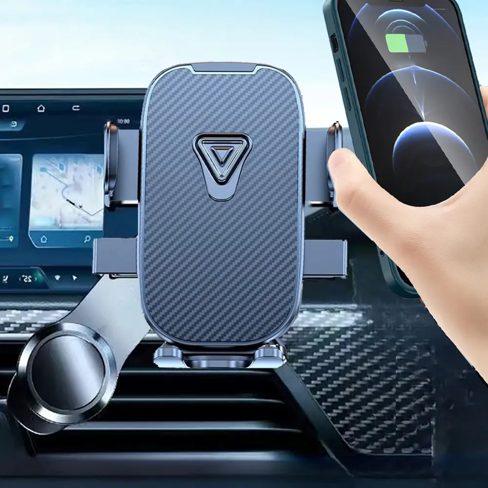 Car Phone Holder Mount 2026 Gravity Phone Mount Holder For Car Vent With Extention Long Arm Air Vent Clip Never Blocking Cell Phone Holder For Car Vent Compatible With iPhone 15 Pro Max 14 13 More