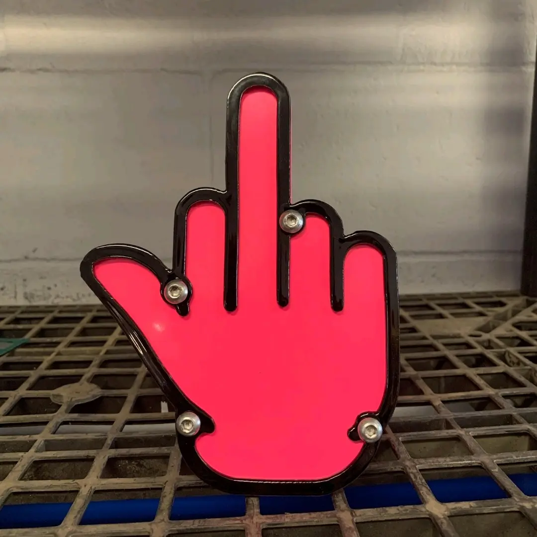 One finger salute Truck/SUV hitch cover.