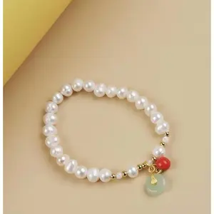 New Freshwater Pearl Bracelet French Style Retro Light Luxury Adjustable Bracelet Fashion Jewelry for Women Wholesale