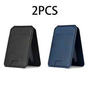 2 PCS Minimalist Magnetic Phone Stand Wallet, Slim RFID Blocking Credit Card Holder, Multi Card Slot, With Adjustable Stand, Compatible With Magnet Phones And Cases, Strong Magnet Card Clip For IPhone 17/ 16/ 15/ 14/ 13/ 12/ Pro/ Max/ Plus/ Air