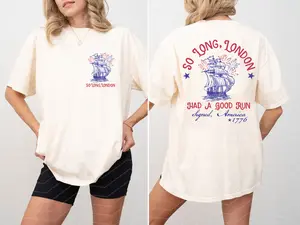 Add Tank Top So Long London 4th of July Two Sides Shirt With Comma, Fourth Of July Shirt, July 4th Shirt