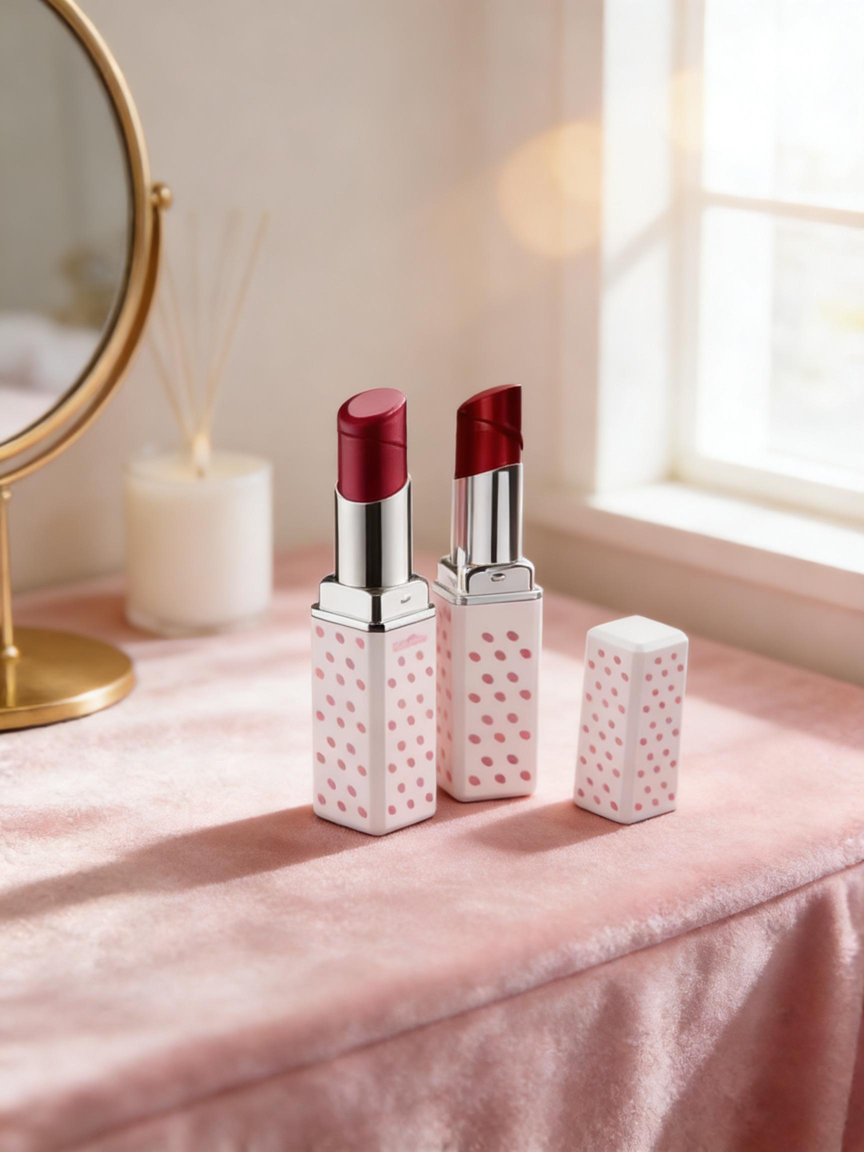 (Empty, No Gas Included)White Lipstick Lighter Fashion Lipstick Shape Portable Mini Refillable Lighter for Women Cute Novelty Design Empty No Gas Included