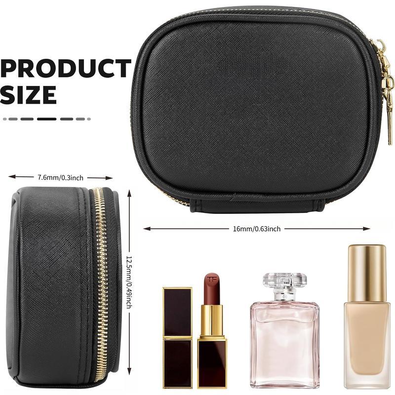 Palm-Sized Portable Makeup Bag with Detachable Mirror, Touch-Control 3-LED Light, Rechargeable Travel & Everyday Cosmetic Organizer for Lipstick & Perfume – Valentine’s & Mother’s Day Gift