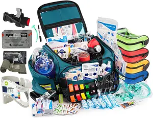 Scherber Premium EMT/EMS First Responder First Aid Trauma Kit W/Bleeding Control - Fully Stocked