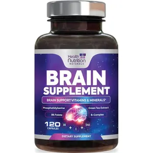 Brain Memory Supplement 3X Strength Nootropics for Concentration Clarity and Focus Support Brain Health Cognitive Vitamins with Bacopa Phosphatidylserine and DMAE Brain Booster Premium Dietary Care Daily Mental Performance Wellness Formula