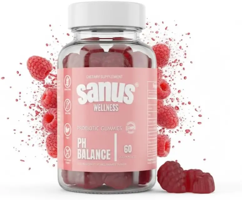 Women's Raspberry Dietary Vitamin Healthcare Probiotic Gummies - 6 Premium Strains, 2B CFU, pH Balance, Digestive & Immune Support, Feminine Health Supplement - 60 Count