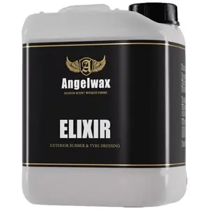 Angelwax Elixir Rubber and Tyre Dressing | Water Based Silicone Free Trim Restorer | Rejuvenates Rubber Vinyl and Plastic with Subtle Gloss | Exterior and Interior Detailing