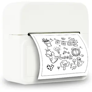 Portable Mini Thermal Label Printer: Wireless Bluetooth label printer, suitable for small business trips and home office - 2inch label printer, perfectly compatible with iOS and Android phones