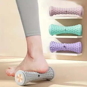 Deep Tissue Massage Roller 1pc Foot Massager with Speed Control Medium Firmness Manual Operation Durable Plastic Construction Ideal for Yoga Fitness Enthusiasts