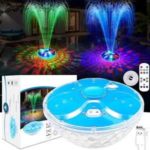 Pool Fountain with Remote, High Brightness Above Ground Pool Fountains with Lights Show,  Operated Floating Pool Water Fountain, Floating Fountains for Inground Pool-1pc(Blue)