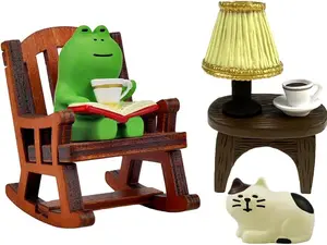 Miniature Frog Figurines Statue, Adorable Frog Collectibles for Desk and Bedroom Decor, Cute Frog Perfect Indoor Home Decorations and Gifts