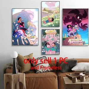 Cartoon Network Classic S-Steven Universe Poster HD Waterproof Moisture-Proof Scratch-Resistant Durable Sticky Poster For Household Living Room Bedroom Corridor Cafe Bar Wall Decor & Gift