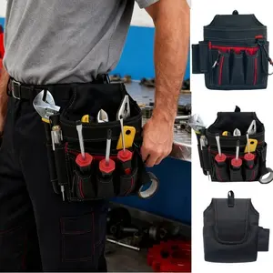 Durable Oxford Cloth Electrician Waist Bag, Ideal for Electrical Work, Construction Sites, Home Appliance Repair, Multifunctional Convenient Tool Pockets Belt Pouch