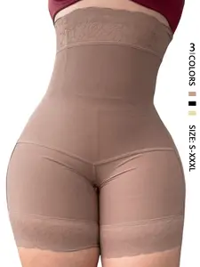 Women's Tummy Control Butt Lift Shapewear Panties, High Waist Slimming Bodysuit with Zipper Opening at Crotch Area, Lace Trim Anti-Slip Design, Women's Daily Wear Body Shaping Underwear