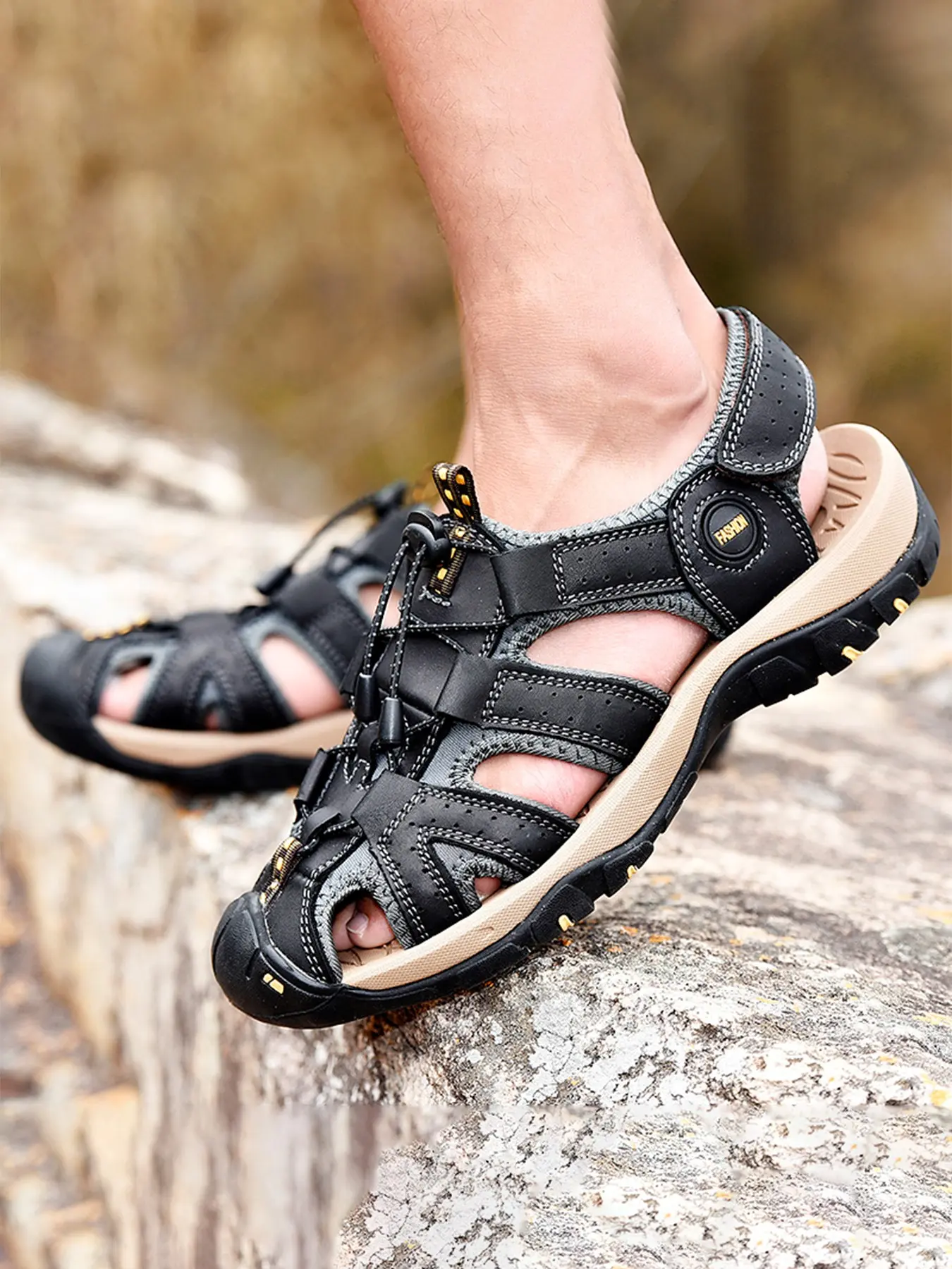 Men's Beach Shoes, Hiking Sandals, Summer Flip Flops, Spring & Summer Outdoor Trekking Shoes, Daily Wear Sports Shoes