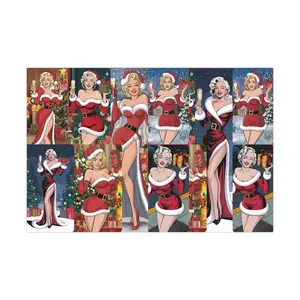 Marilyn Monroe Holiday Gift Wrapping Paper, X-Mas Gift Wrap, Hollywood Movie Star Wrapping Paper Rolls