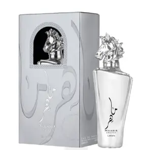 Lattafa Perfumes MAAHIR SILVER Men's Perfume, 3.4Oz(100ml) - Evokes Strength and Confidence