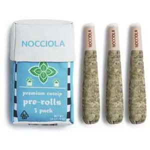 Nocciola 3 Pack Pre-Roll Catnip Kicker Cat Toy, Organic Catnip-Filled Plush Rolls with Crinkle & Chew Texture, Bunny Kick Teething Toy for Cats of All Ages