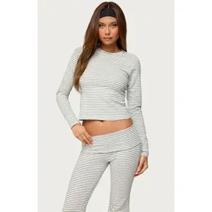 Edikted Women's Kaeli Stripey Long Sleeve T-shirt