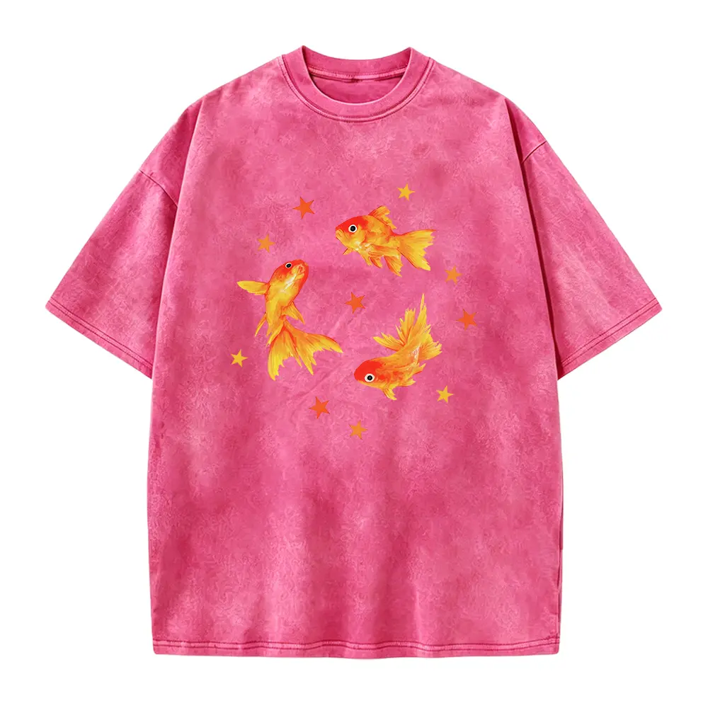 Goldfish T-Shirt, Star Aesthetic, Cute T-Shirt, Beachy Shirt, Grunge Y2K Tee, Cool Vintage Retro T-Shirt Gift, Unisex T-Shirt