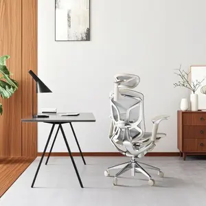 ERGOUP Ergonomic Office Chair Computer Desk Chiar Mesh High Back Desk Chair, Mesh Computer Chair with Adjustable Lumbar Support, Rocking Executive Swivel Chair for Home