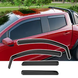 [Fits 23-26 Colorado & Canyon]Side Window Visor Deflector Compatible with 2023-2026 Chevy Colorado GMC Canyon Crew Cab Visor Trim Cover Replacement for 23-26 Chevy Colorado Accessories(Compatible with 2023-2026 Colorado)