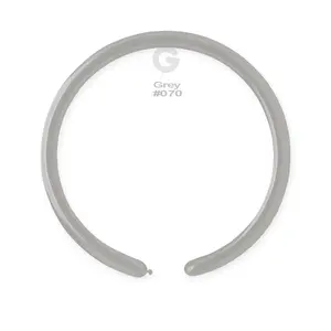 Solid Balloon Grey D4(260)-070 2'' - 50 Balloons per Package of 2'' Each