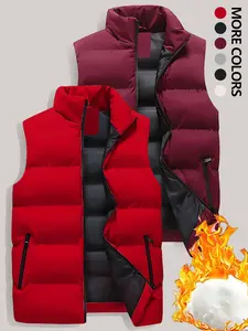 Men's Lightweight Fitted Casual Vest Gilet, Foldable Design for Autumn & Winter, Warm & Comfortable Daily Wear, Perfect for Storage