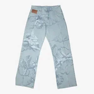 Cross-border independent station European and American casual versatile graffiti pants trousers
