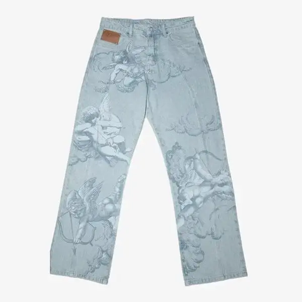 Cross-border independent station European and American casual versatile graffiti pants trousers
