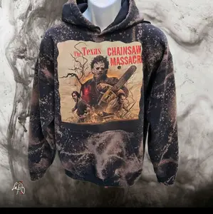 Texas Chainsaw Massacre Hoodie Bleached handmade