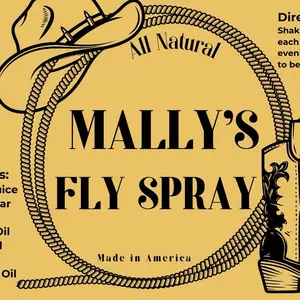 Mally's Fly Spray - All-Natural Repellent for Horses