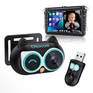 Cabin Care Baby Camera for Car, 1080P Baby Car Camera with HD Night Vision, Wireless CarPlay Adapter, 150° Wide Angle, Real-Time Rear Seat Monitor