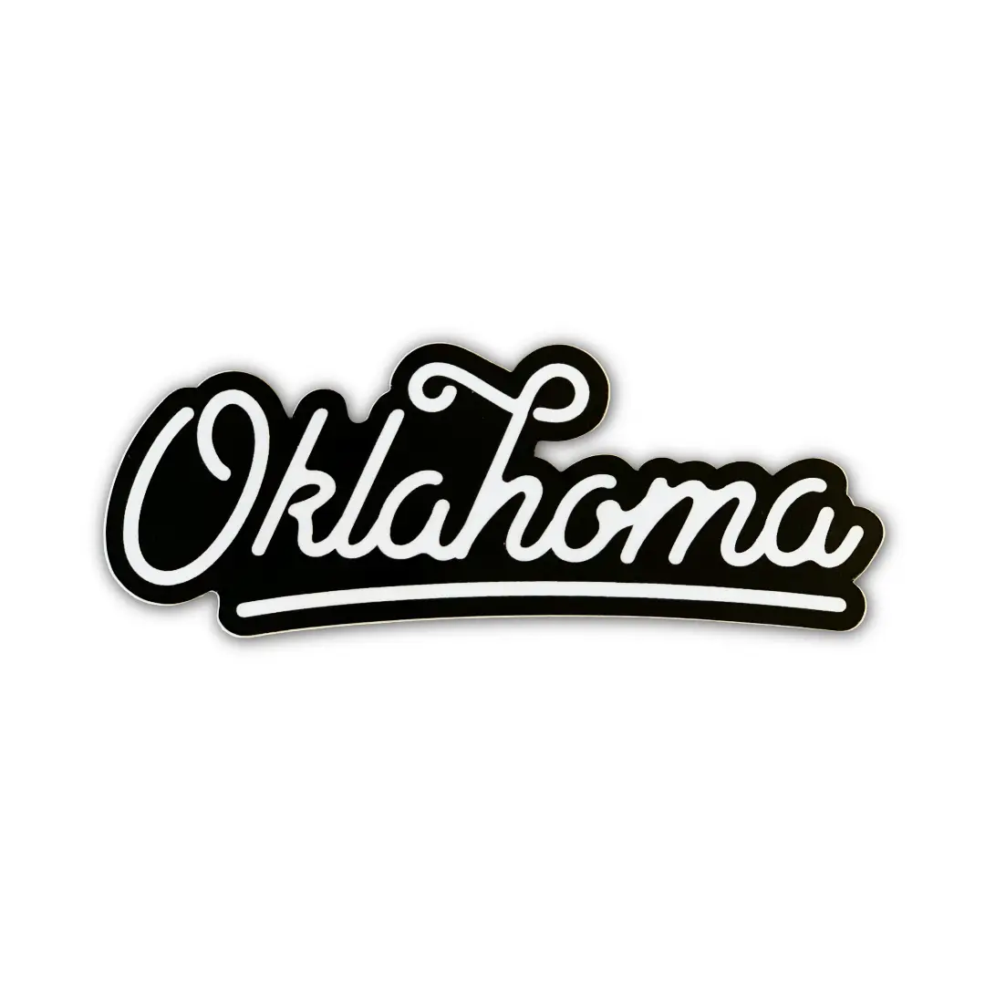 Oklahoma Script Sticker
