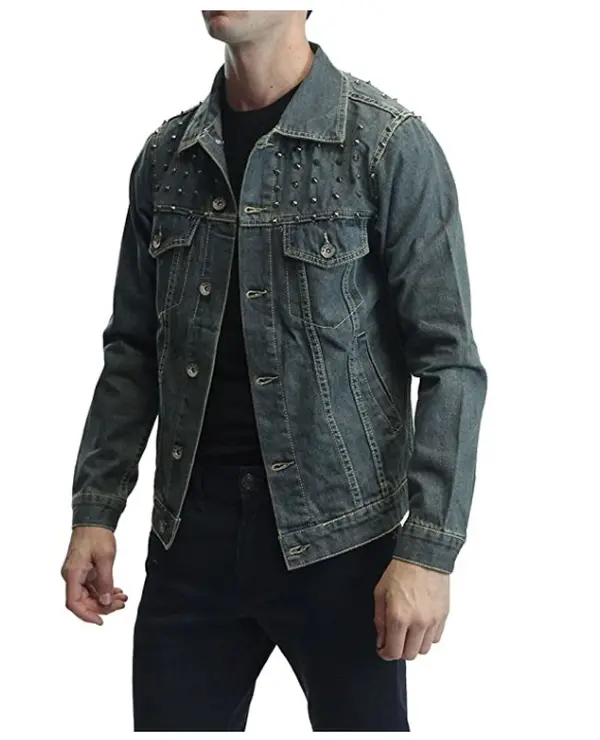 Chinx Drugz Yay Press Vintage Spiked Denim Jacket