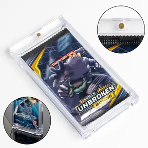 10pcs Clear Card Booster Pack Magnetic Holders - Thickened Strong Magnetic Protection Display Case with Secure Sealing, Fit for PTCG   TCG MTG Trading Card Pack, Card Hobby Box, Moisture-Proof Display Cover for Card Collector & Gamer (Not Included Cards)
