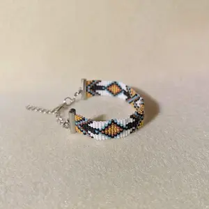 "Aztec Touch" Miyuki Style Beaded Bracelet
