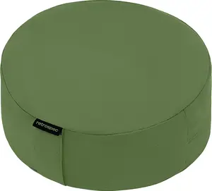 Sedona Zafu Meditation Cushion Filled W/Buckwheat Hulls - Yoga Pillow for Meditation Practices - Machine Washable 100% Cotton Cover & Durable Carry Handle, Round