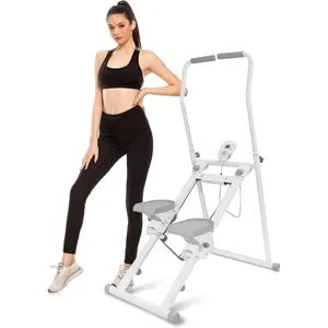 Stair Stepper Machine for Home,Steppers for Exercise at Home,Folding Stair Master with Adjustable Handlebar -90% Pre-Assembled Vertical Climber