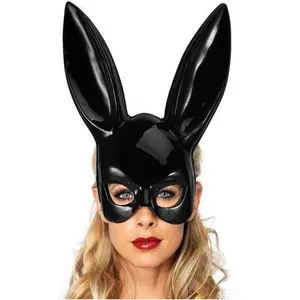 Masquerade rabbit mask rabbit ears mask womens costume masks for masquerade ball simply gorgeous shiny black