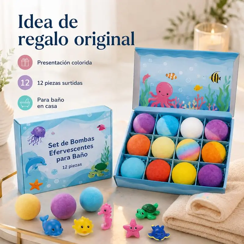 Bath Bomb Gift Set for Kids Adults Fun Animal Shapes Relaxing Fizzy Bath Bombs with Natural Ingredients Soothing Aromatherapy Perfect Gift for Family Spa Bath Time Fun