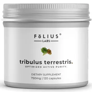 FOLIUS LABS Tribulus Terrestris 750mg - Concentrated Natural Whole Plant Extract