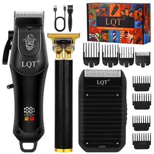LQT Men's Professional Barber Kit, Hair Clipper & Trimmer Combo, Low Voltage Design, Portable for Travel & Grooming, Ideal Gift for Dad, Husband & Boyfriend