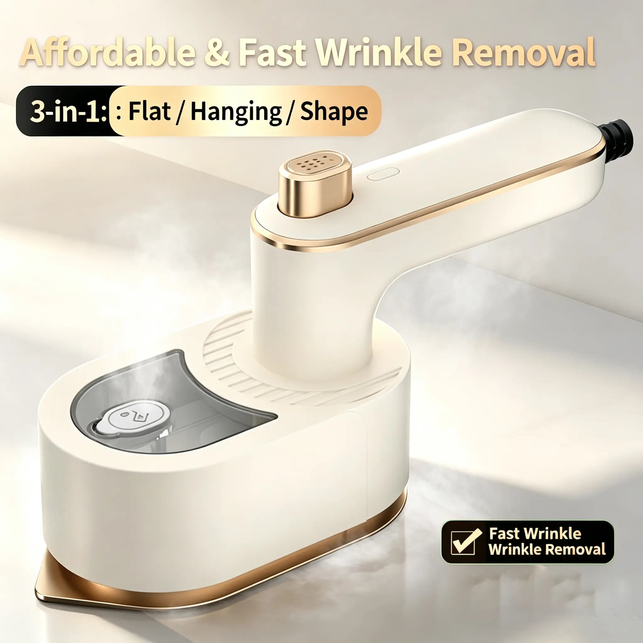 Portable Mini Steam Iron, Handheld Travel Clothes Garment Wrinkle Remover, Compact Lightweight Fabric Steamer, Fast Heating, Easy to Fill Water, Suitable for Business Trips, Vacation, Camping, Apartment and Daily Home Use, Small Size Clothing
