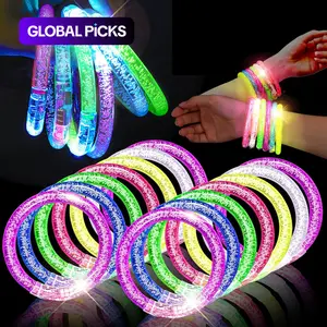 Random Color LED Light Up Bracelet, 30pcs/set 6 Color Glow in The Dark Bracelet, Party Supplies for Birthday Party, Concert, New Year, Festival, Gifts, Party Favors Assortment #GLOBAL PICKS