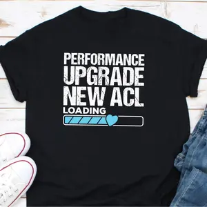 Men's knee surgery recovery and rehabilitation, specifically related to ACL replacement or knee joint replacement Graphic T-Shirt - Short Sleeve Crew Neck Regular Fit Casual Wear | Soft & Breathable Fabric, Durable Print, Everyday Comfort, Machine