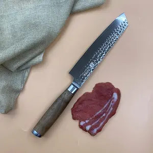 Damascus Steel Kitchen Knife - Ultra Sharp Lightweight for Home Use, Ideal for Slicing Meat, Designed for Comfort​