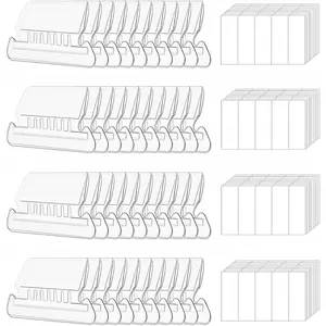 200 Sets File Folder Tabs, Insertable Plastic Tabs Hanging Folder Tabs,200 Pcs Hanging File Folder Tabs with 400 count Inserts for Hanging Folders (Clear (200Pcs))