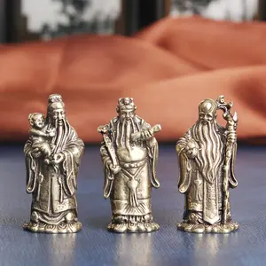 Unique Antique Brass Chinese Deity Statue - Symbol of Longevity and Prosperity for Indoor and Outdoor Display Decor Religious bouquet  flowers fake religious ornament home laundry room  Decoration
